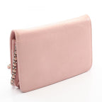 Chanel Shoulder Bag CC Logo Light Pink Caviar Leather Chain Wallet — view 2