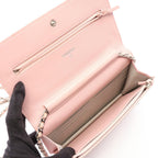 Chanel Shoulder Bag CC Logo Light Pink Caviar Leather Chain Wallet — view 3