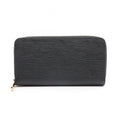 Louis Vuitton Round Wallet Zippy Epi Noir Leather