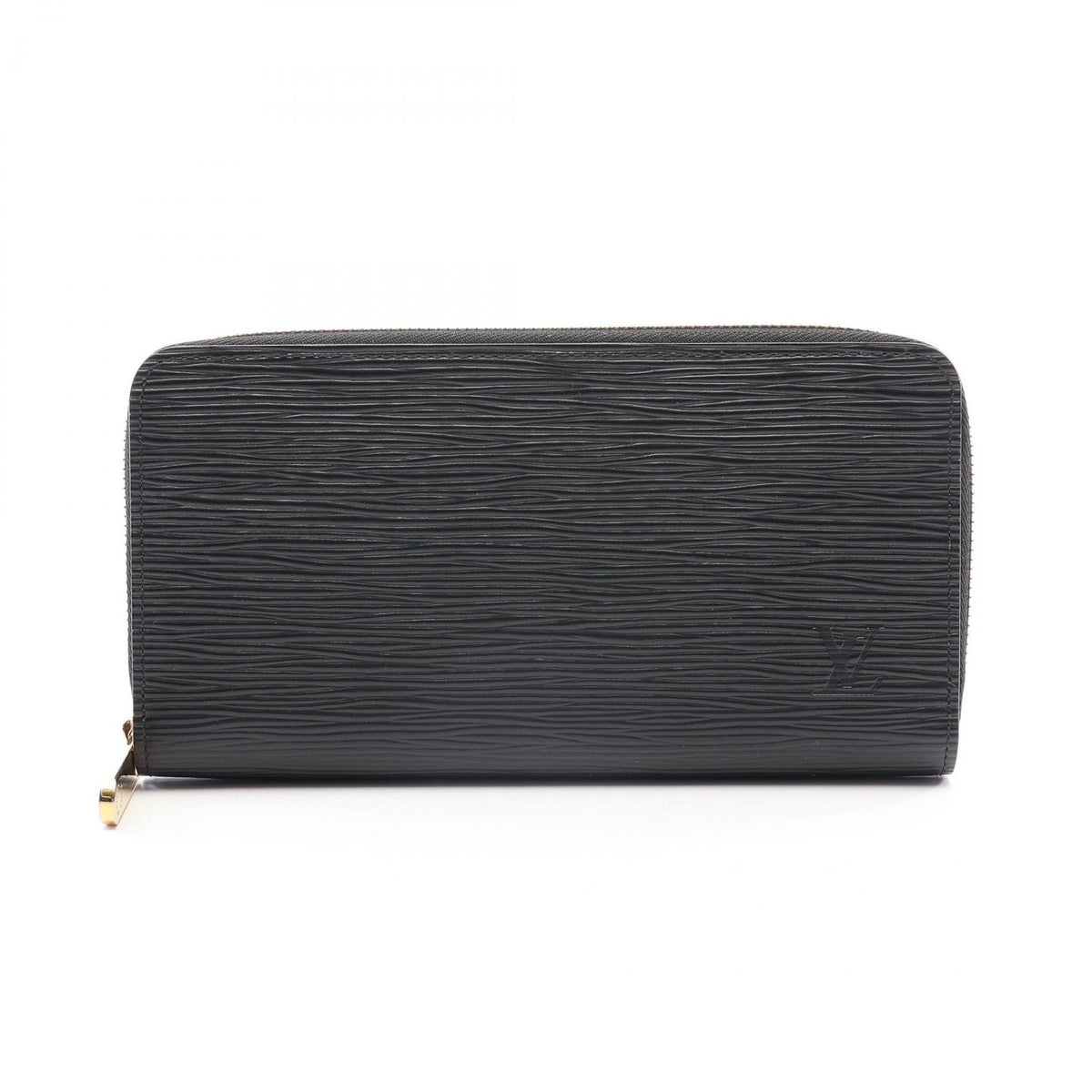 Louis Vuitton Round Wallet Zippy Epi Noir Leather