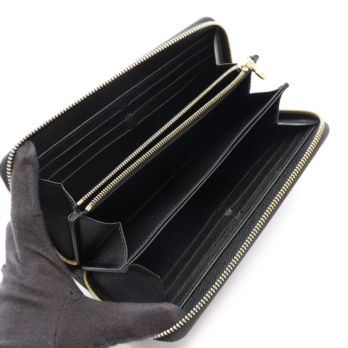 Louis Vuitton Round Wallet Zippy Epi Noir Leather — view 3