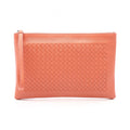 Bottega Veneta Clutch Intrecciato Salmon Pink Leather