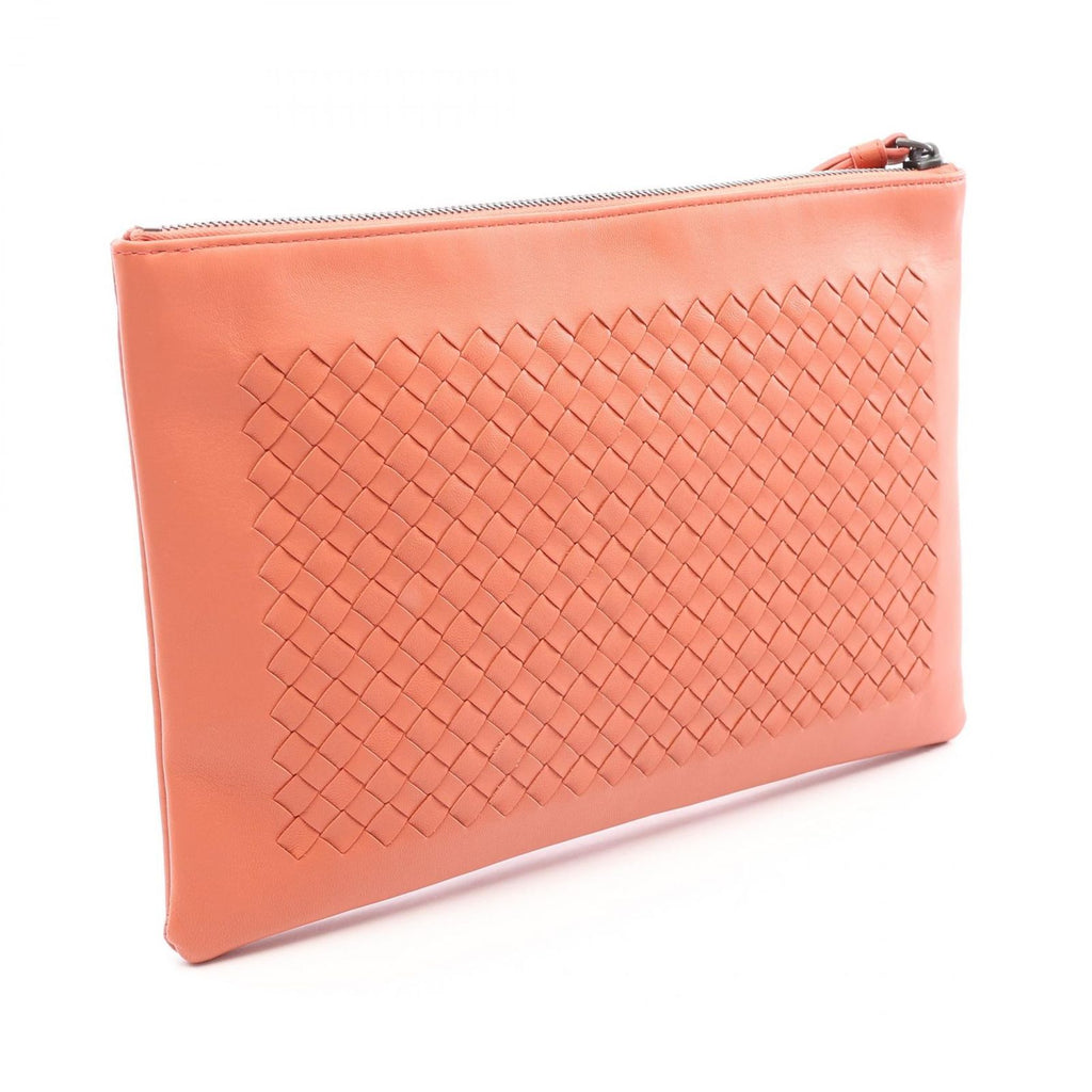 Bottega Veneta Clutch Intrecciato Salmon Pink Leather — view 2