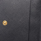 Prada Card Case Metal Logo Black Leather — view 5