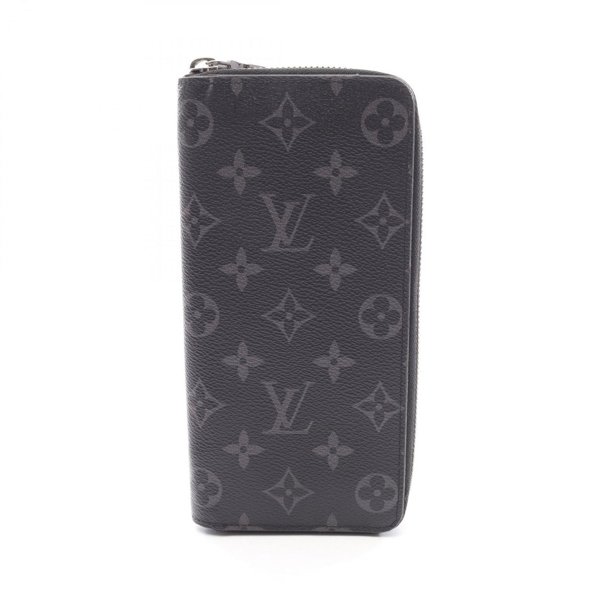 Louis Vuitton Round Wallet Zippy Vertical Monogram Eclipse Leather