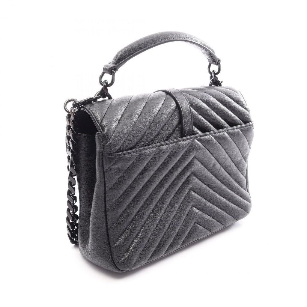Saint Laurent Paris Handbag Carre 2-Way Black Leather Medium — view 2
