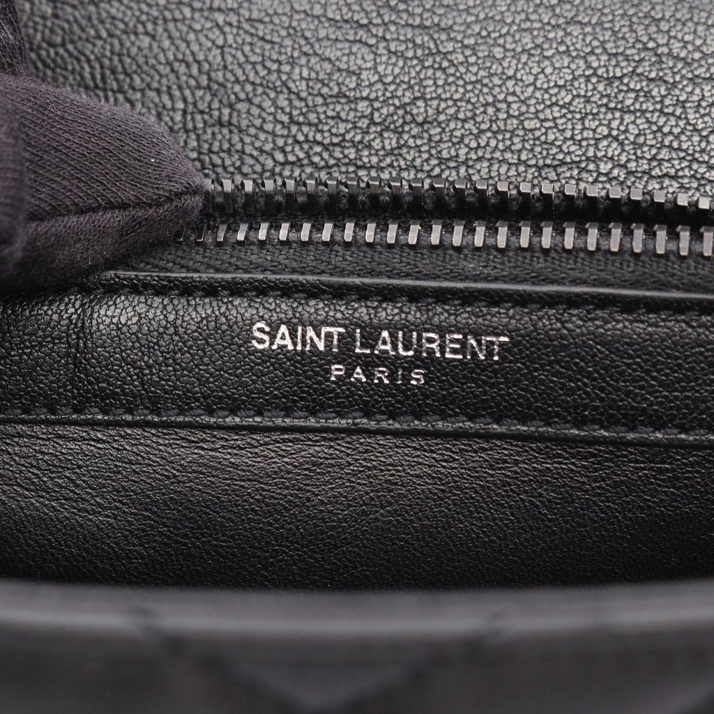 Saint Laurent Paris Handbag Carre 2-Way Black Leather Medium — view 4