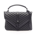 Saint Laurent Paris Handbag Carre 2-Way Black Leather Medium