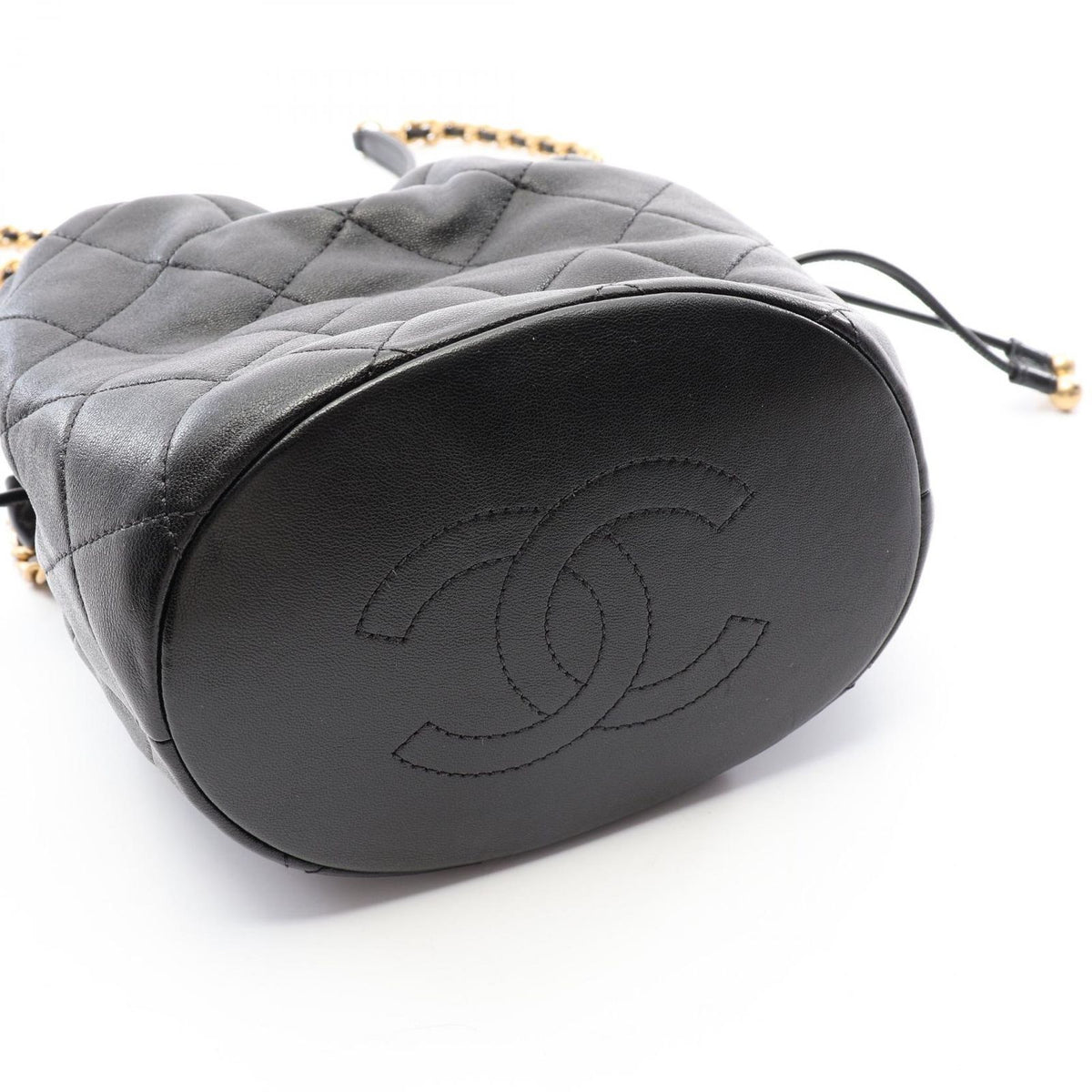 Chanel Shoulder Bag Quilted 2-Way Black Leather Chain — view 6