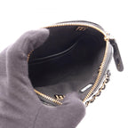 Chanel Shoulder Bag Quilted 2-Way Metallic Black Patent Leather Mini Chain — view 3
