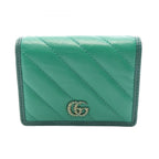 Gucci Bifold Wallet GG Marmont Green Dark Leather