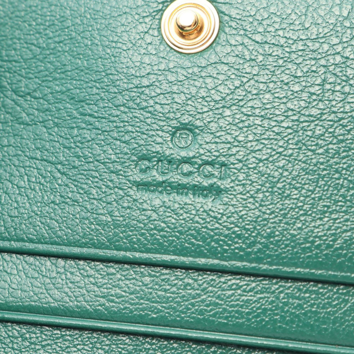 Gucci Bifold Wallet GG Marmont Green Dark Leather — view 5