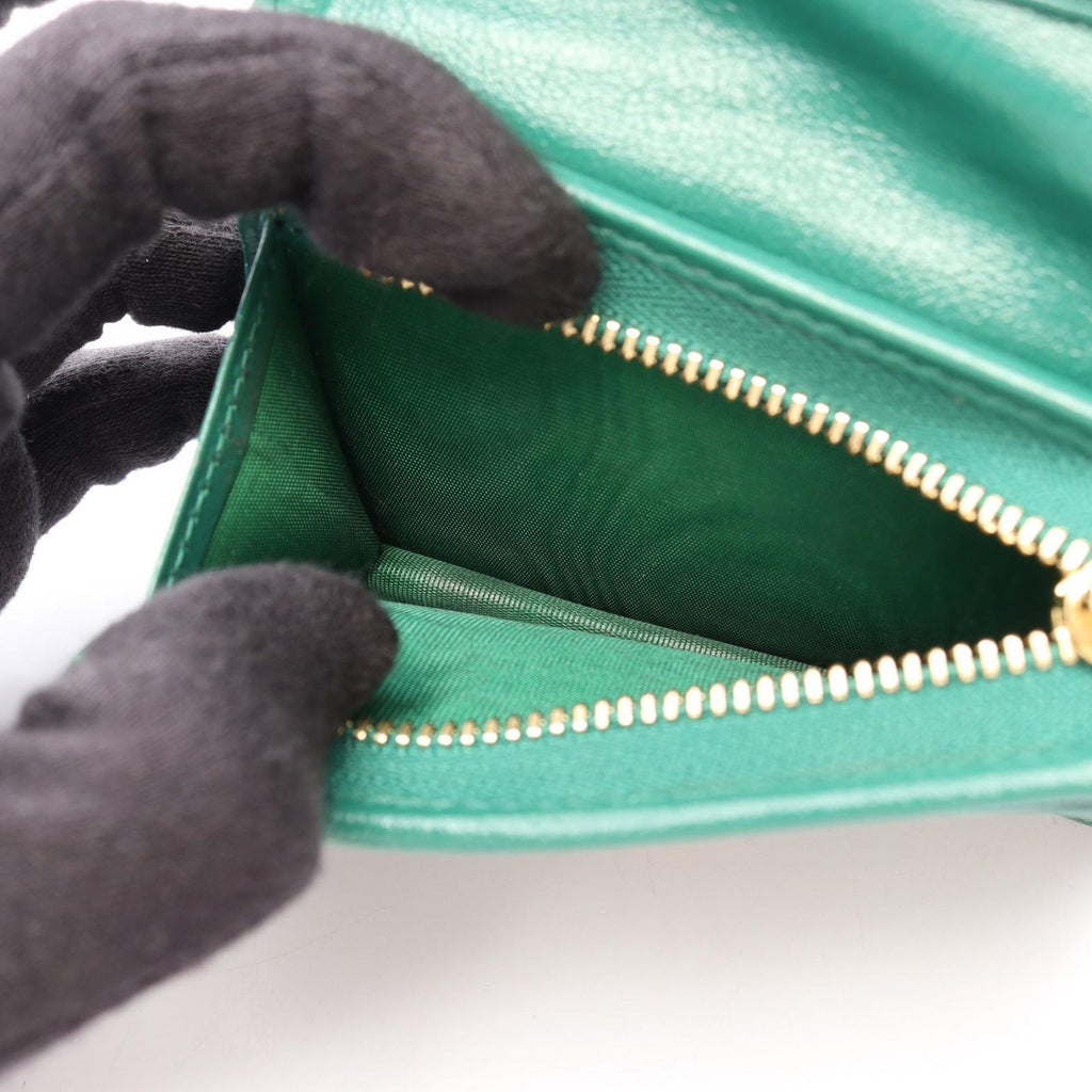 Gucci Bifold Wallet GG Marmont Green Dark Leather — view 4