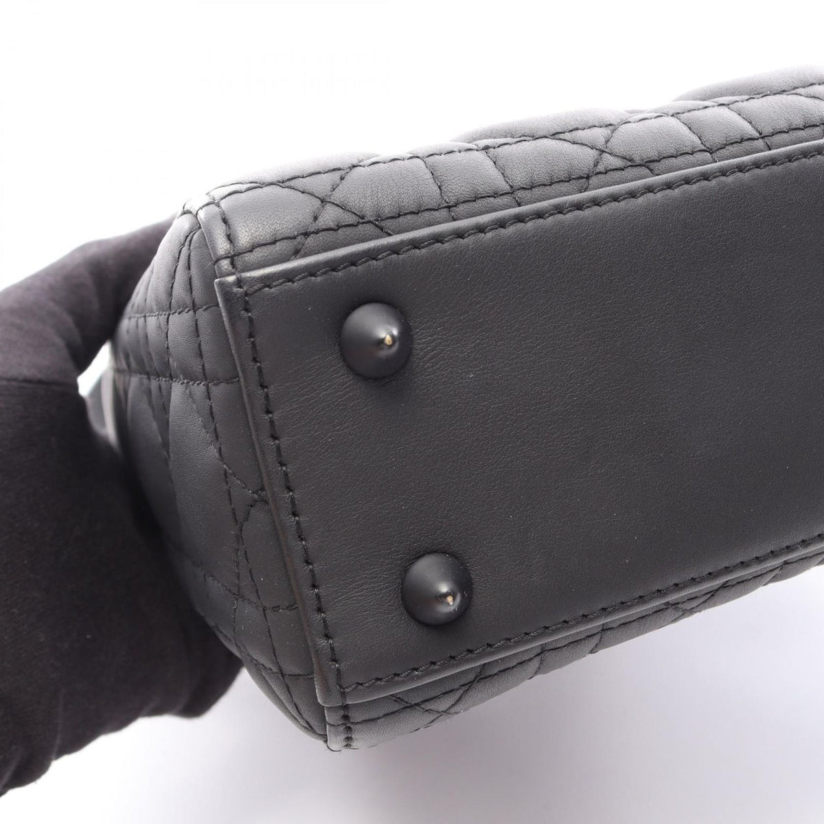 Dior Handbag Lady Dior MY Lady Dior Small Cannage 2-Way Black Leather — view 7