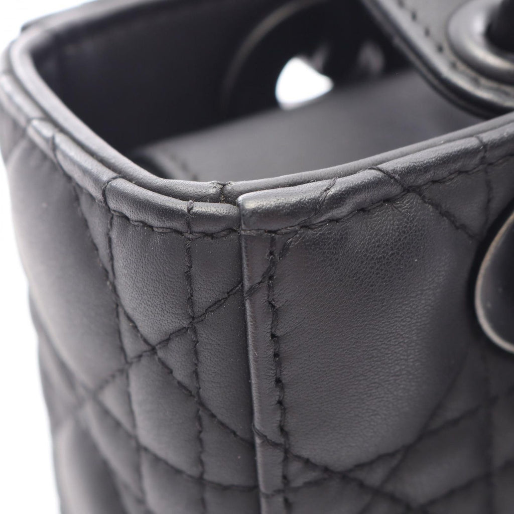 Dior Handbag Lady Dior MY Lady Dior Small Cannage 2-Way Black Leather — view 6