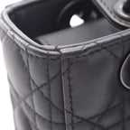 Dior Handbag Lady Dior MY Lady Dior Small Cannage 2-Way Black Leather — view 6