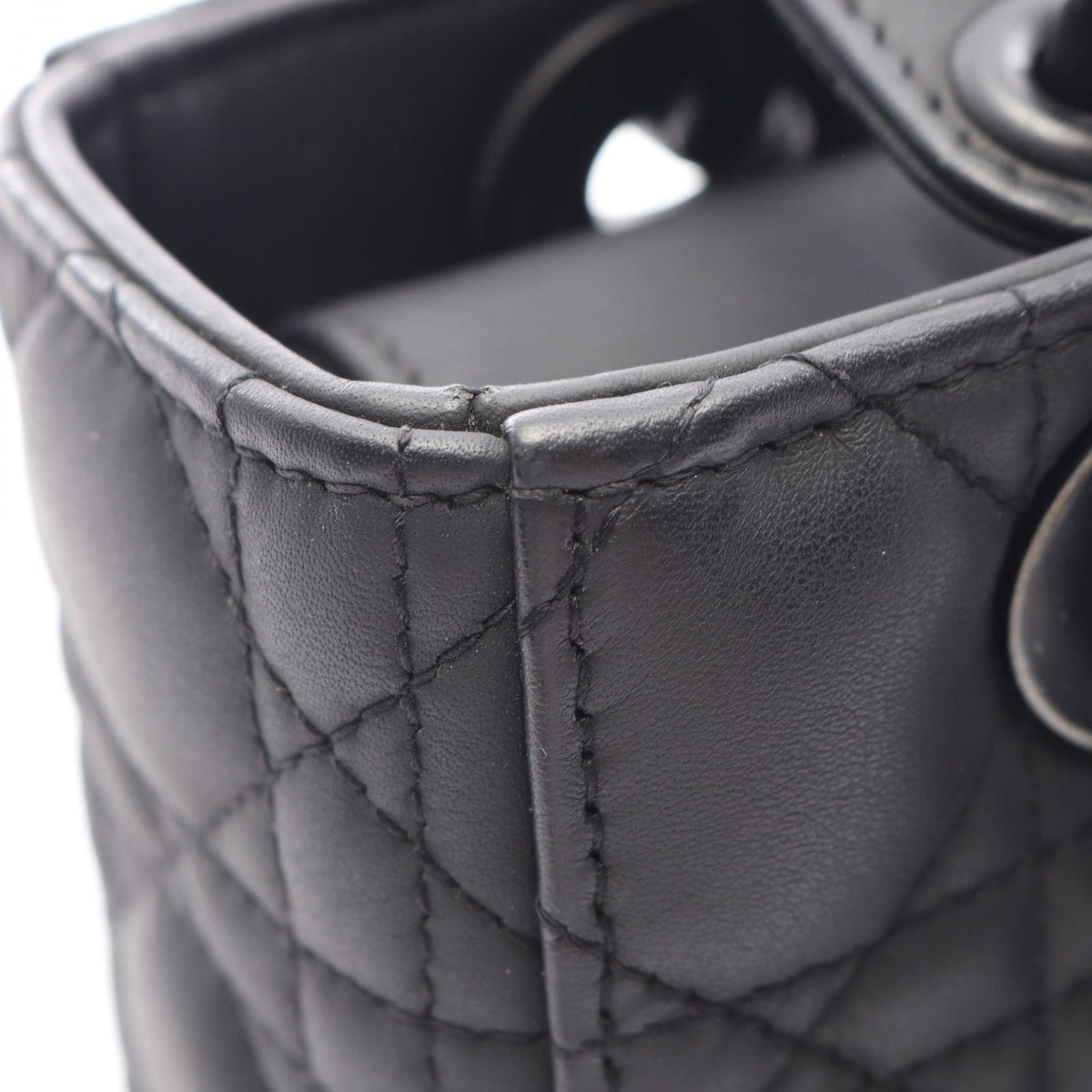 Dior Handbag Lady Dior MY Lady Dior Small Cannage 2-Way Black Leather — view 6