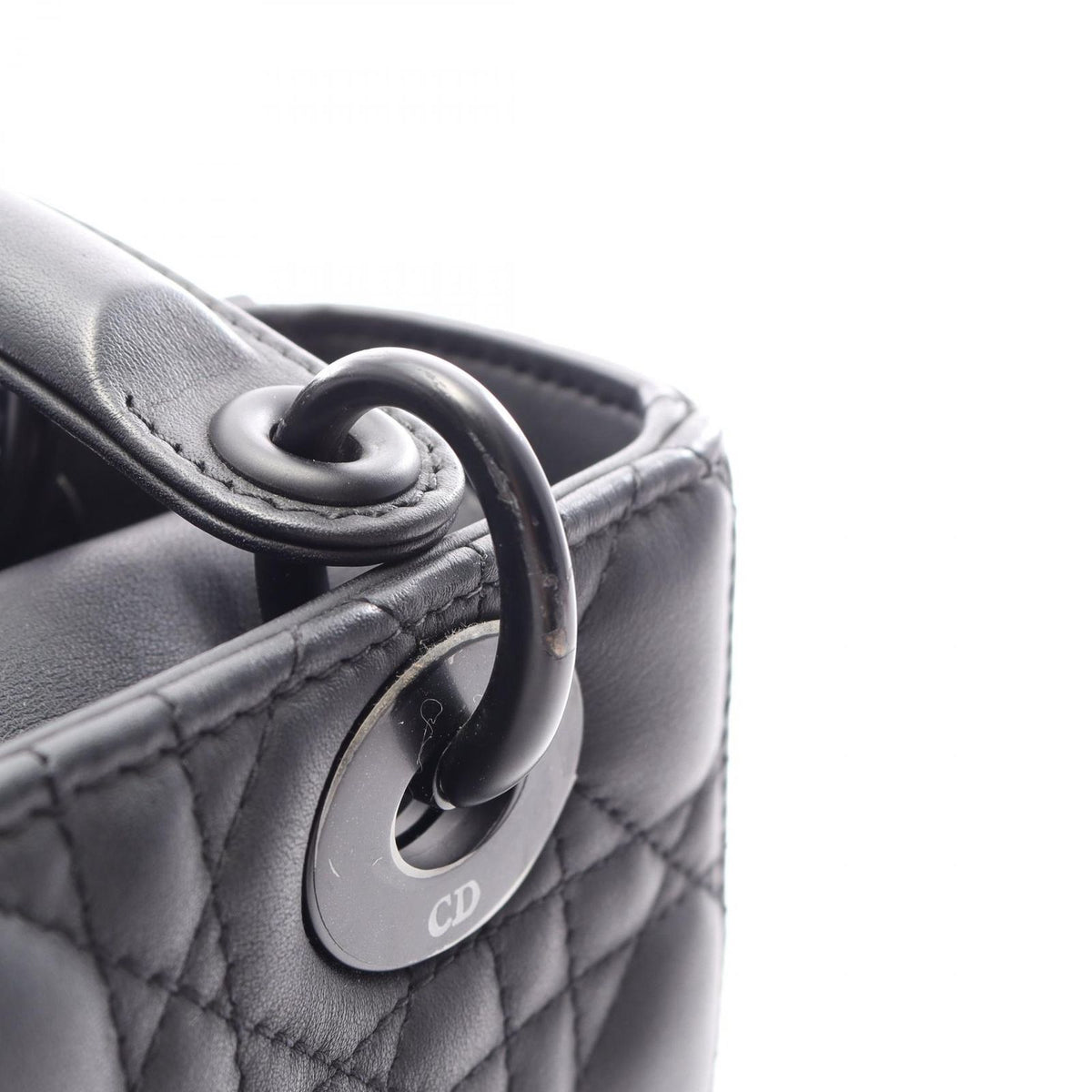 Dior Handbag Lady Dior MY Lady Dior Small Cannage 2-Way Black Leather — view 8