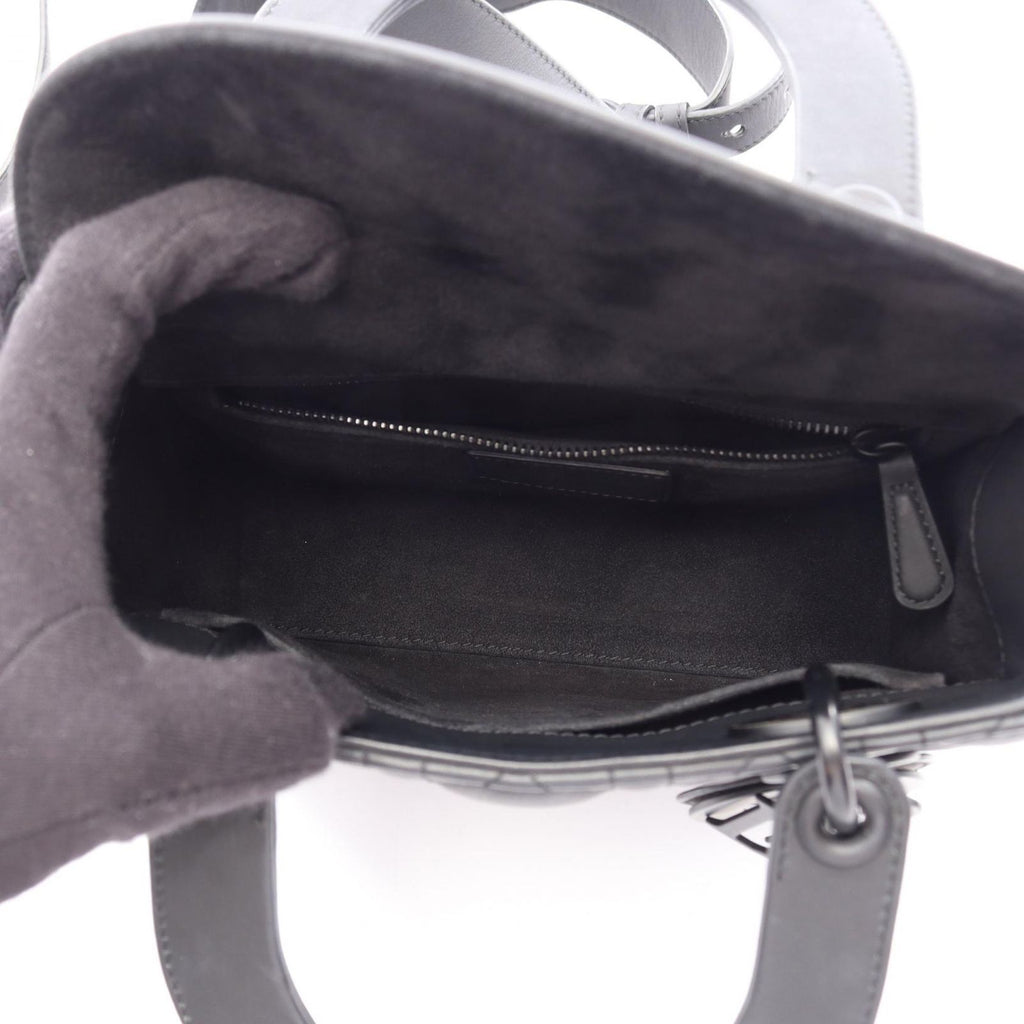 Dior Handbag Lady Dior MY Lady Dior Small Cannage 2-Way Black Leather — view 3