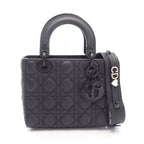 Dior Handbag Lady Dior MY Lady Dior Small Cannage 2-Way Black Leather