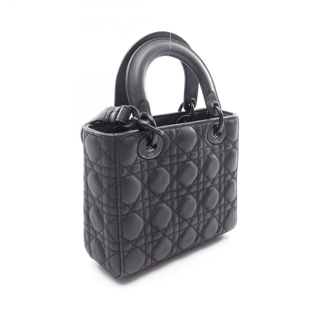 Dior Handbag Lady Dior MY Lady Dior Small Cannage 2-Way Black Leather — view 2