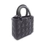 Dior Handbag Lady Dior MY Lady Dior Small Cannage 2-Way Black Leather — view 2