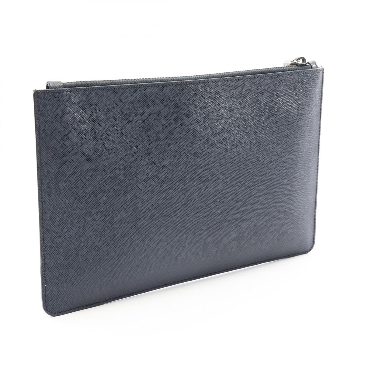 Prada Clutch Black Gray Yellow Saffiano Leather — view 2