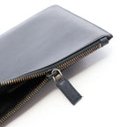 Prada Clutch Black Gray Yellow Saffiano Leather — view 8