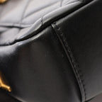 Chanel Shoulder Bag Quilted 2-Way Black Lambskin Small Flap Chain — view 6