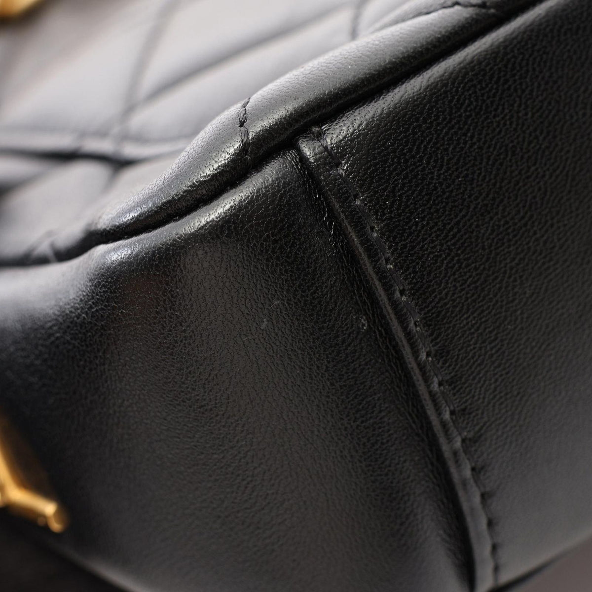 Chanel Shoulder Bag Quilted 2-Way Black Lambskin Small Flap Chain — view 6