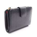 Prada Bifold Wallet Saffiano Triang Black Leather — view 2