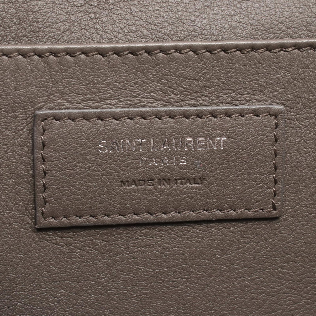 Saint Laurent Paris Handbag Baby Downtown Cabas Croco Embossed 2-Way Charcoal — view 4
