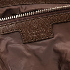 Gucci Tote Bag GG Supreme Sherry Line Beige Brown Green Leather Tender Medium — view 4