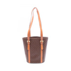 Celine Tote Bag Macadam Brown Dark Leather