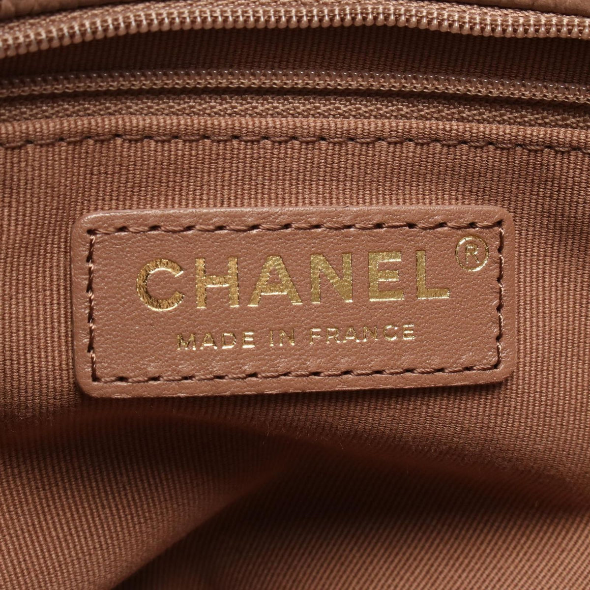 Chanel Handbag Quilted Greige Caviar Leather Hobo — view 4