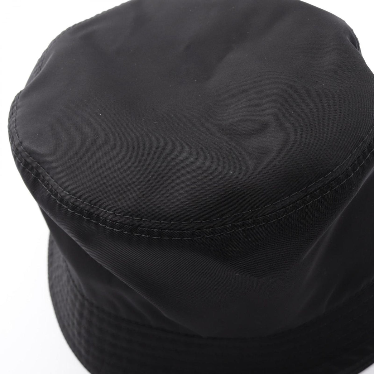 Prada Hat Triangle Logo Bucket Nylon Hat — view 7