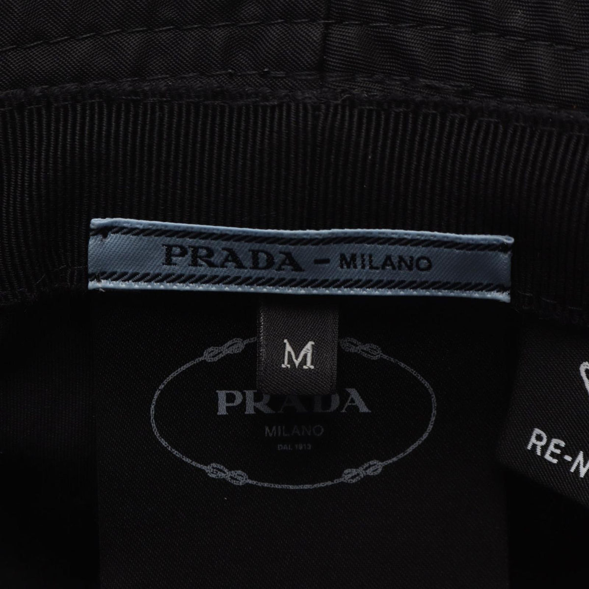 Prada Hat Triangle Logo Bucket Nylon Hat — view 4
