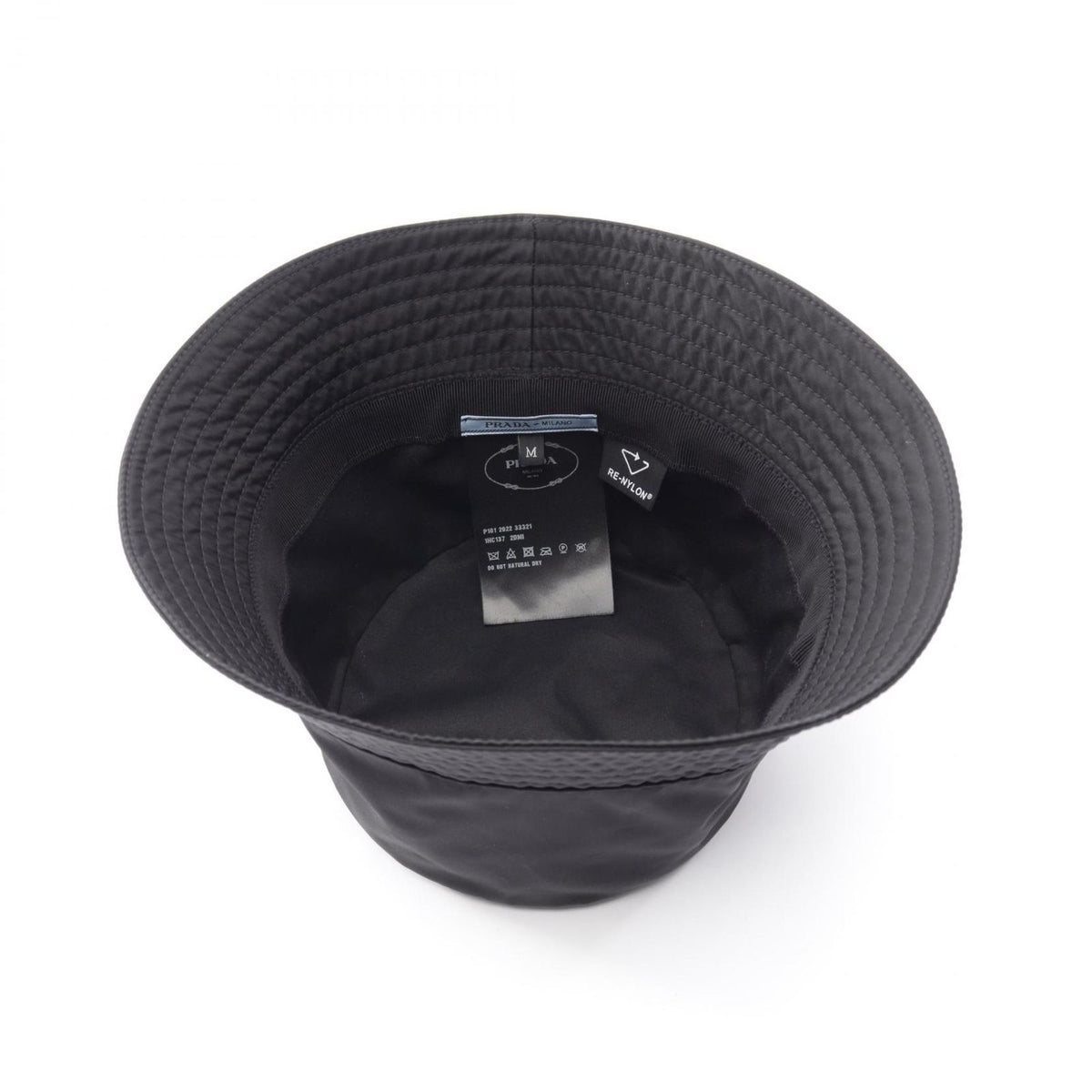 Prada Hat Triangle Logo Bucket Nylon Hat — view 3