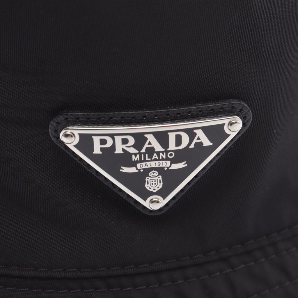 Prada Hat Triangle Logo Bucket Nylon Hat — view 8