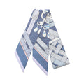 Hermes Scarf Twilly Mors a Jouets Chemise Ribbon Blue Silk