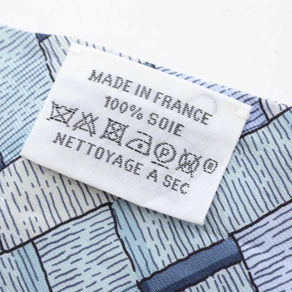 Hermes Scarf Twilly Mors a Jouets Chemise Ribbon Blue Silk — view 5
