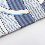 Hermes Scarf Twilly Mors a Jouets Chemise Ribbon Blue Silk — view 7