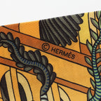 Hermes Scarf Twilly Animapolis Ribbon Blue Yellow Silk — view 4