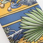 Hermes Scarf Twilly Animapolis Ribbon Blue Yellow Silk — view 7