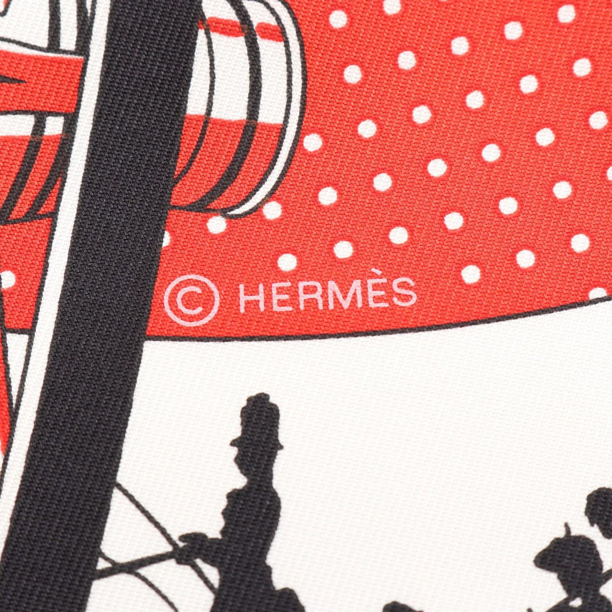Hermes Scarf Carre 55 Paris Qui Roule Silk — view 2