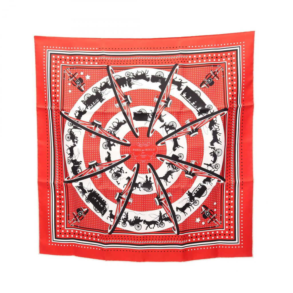 Hermes Scarf Carre 55 Paris Qui Roule Silk