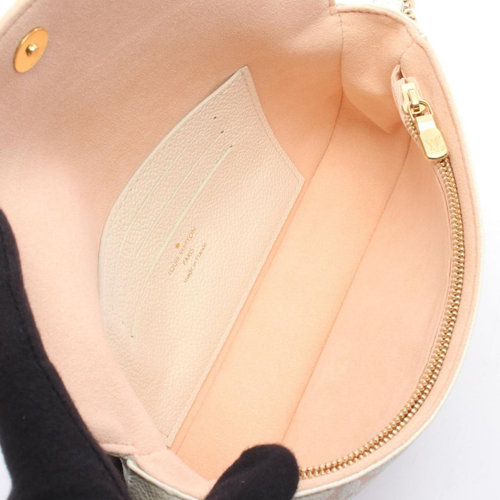 Louis Vuitton Shoulder Bag Wallet on Chain Ivy 2-Way Latte White Chamalou Pink — view 3