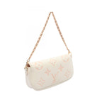 Louis Vuitton Shoulder Bag Wallet on Chain Ivy 2-Way Latte White Chamalou Pink — view 2