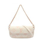 Louis Vuitton Shoulder Bag Wallet on Chain Ivy 2-Way Latte White Chamalou Pink