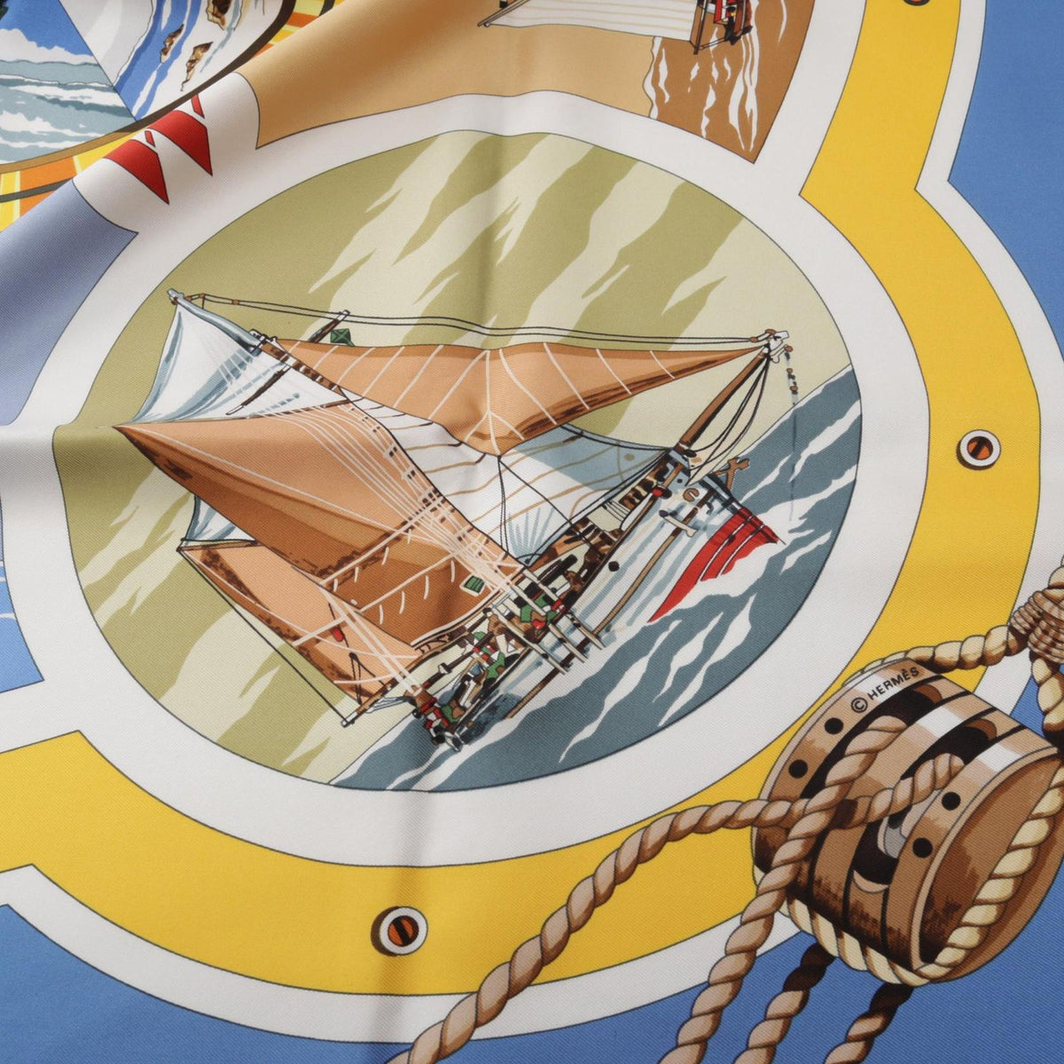 Hermes Scarf Carre 90 Belles Amures Silk — view 7